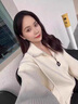 拉夏貝爾（La Chapelle）針織短外套女裝2025年春秋新款韓版寬松時(shí)尚小個(gè)子外套風(fēng)衣上衣女 米白色 L 曬單實(shí)拍圖