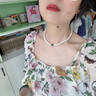 迪后（Dirholl）品牌淡水珍珠項鏈女生輕奢高級感鎖骨鏈情人節(jié)生日禮物送女友老婆 翡翠珍珠項鏈【天然淡水珍珠】 曬單實拍圖