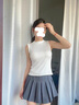 九寸陽(yáng)光背心吊帶女2024夏新款寬肩修身遮副乳無(wú)袖西裝內搭圓領(lǐng)上衣打底衫 白色 M 建議【90-102斤】 曬單實(shí)拍圖