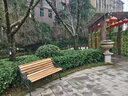 柚樂場戶外公園椅防腐木鐵藝桌椅實木長排凳室外景區(qū)花園小區(qū)物業(yè)休閑椅 1.5米風輪款：27KG重腿 曬單實拍圖