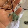 春龍小巧迷你款翡翠玉小貔貅吊墜 男女款掛繩頸飾掛件A貨玉石玉墜 吊墜-繩子隨機 曬單實(shí)拍圖
