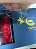 中國黃金（CHINA GOLD）黃金項鏈女士足金九紫氣東來蝴蝶吊墜七夕情人節(jié)禮物送女朋友老婆 木精靈蝴蝶項鏈【贈銀鏈】【紀念品】 曬單實拍圖