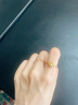 周六福（ZLF）  18K金鉆石戒指女波紋群鑲ins風(fēng)指環(huán)玫瑰金女戒 13號 曬單實(shí)拍圖