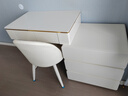 左客左家奶油風(fēng)書(shū)桌輕奢現代學(xué)生家用臺式電腦桌小型白色巖板辦公桌椅組合 杏色巖板書(shū)桌0.8米+椅子 曬單實(shí)拍圖