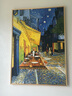 帝旗梵高夜晚的咖啡館世界名畫(huà)純手繪抽象油畫(huà)玄關(guān)裝飾畫(huà)過(guò)道走廊掛畫(huà) 鈦金色鋁合金框 70X100 曬單實(shí)拍圖