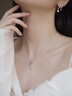 HEFANG何方珠寶雪環(huán)冰晶項鏈銀鎖骨鏈輕奢高級感生日禮物送女友 銀色/禮盒裝 曬單實(shí)拍圖