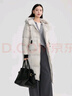 艾萊依高充泡芙羽絨服女款加厚長(cháng)款秋冬連帽休閑鴨絨外套 香檳灰S 曬單實(shí)拍圖