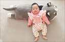 迪士尼（Disney）0-6個(gè)月8嬰兒5連體衣服3新生7春秋季1周歲女寶寶棉公主外出秋裝9 米色上衣草莓連體衣 73cm 73碼(3-7個(gè)月) 曬單實(shí)拍圖