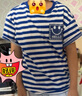 真維斯（Jeanswest）男童t恤短袖夏季新款兒童條紋?；晟朗孢m夏裝男孩夏天休閑上衣潮 藍 J棒球運動(dòng) 140 cm 曬單實(shí)拍圖