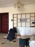 福予 酒柜客廳玄關(guān)柜進(jìn)門(mén)隔斷柜門(mén)廳屏風(fēng)柜簡(jiǎn)約門(mén)間廳柜裝飾柜歐式門(mén) 淺胡桃+白門(mén)（E0級(jí)生態(tài)板）） 四門(mén)三抽200寬*200高*30深cm 曬單實(shí)拍圖