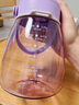 特百惠（Tupperware）雙飲大肚杯背帶水壺男女學生大容量吸管帶刻度塑料水杯子七夕送禮 冰沙紫1100ml1個 曬單實拍圖