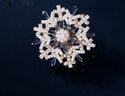 克拉蘇（CRASSUS）雪花胸針女新款可旋轉(zhuǎn)高檔胸花別針?lè)雷吖馍涨槿斯?jié)禮物送女友 雪花胸針 曬單實(shí)拍圖