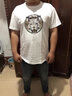 陌汀潮牌虎頭短袖T恤男2025新款寬松ins潮流男士寬松純棉大碼男裝上衣 白T 0018 XL 曬單實(shí)拍圖