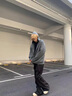 柏銘臣針織開衫外套男秋季潮牌高級感深灰色連帽毛衣復(fù)古日系慵懶風(fēng)線衣 灰色 L【建議120-135斤】 曬單實(shí)拍圖