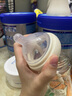貝思卡兒新生嬰兒防脹氣寬口徑玻璃奶瓶0-6個(gè)月喝奶防脹氣奶仿母乳奶瓶 米白色+安撫奶嘴 240ml 曬單實(shí)拍圖