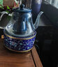 縱歡煮茶器煮茶壺玻璃電熱燒水壺家用全自動(dòng)蒸花茶普洱白茶養生壺 喜上眉梢電陶爐套裝-霽藍 曬單實(shí)拍圖