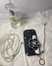 圣圖朗補妝鏡可插卡蘋(píng)果15promax手機殼iphone14手提斜挎可背套XS珠鏈13零錢(qián)包12山茶花11軟硅膠plus防摔 黑色山茶花補妝鏡卡包+手提珠鏈+斜挎珠鏈 iPhone 15 Pro Ma 曬單實(shí)拍圖