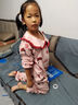 頂瓜瓜女童睡衣套裝純棉春秋長(cháng)袖全棉A類(lèi)透氣兒童居家服甜美 粉 150 曬單實(shí)拍圖