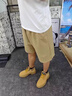 森馬（Senma）馬丁靴男高幫2025新款秋季英倫風(fēng)工裝鞋戶外防滑大黃靴情侶款潮流 黃色 (單鞋) 36 曬單實(shí)拍圖
