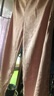 清絲坊   高檔重磅真絲桑蠶絲高腰闊腿褲女士國風(fēng)提花盤扣闊腿垂感直 粉色 XL 曬單實(shí)拍圖