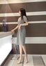 拉夏貝爾（La Chapelle）穿搭一整套襯衫短褲女裝2025夏季新款輕薄氣質(zhì)顯瘦小個子兩件套裝 藏青色 M 曬單實拍圖