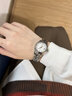 金仕盾（JIN SHI DUN）瑞士認證品牌手表女士全自動(dòng)機械表女士鎢鋼腕表圣誕節禮物送女友 【原裝機械機芯】鋼帶間白女-終身質(zhì)保 曬單實(shí)拍圖