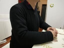花花公子加厚毛衣男士羊毛衫保暖上衣線(xiàn)衣百搭假兩件翻領(lǐng)針織T恤爸爸男裝 灰色82295 加厚 L (170) 曬單實(shí)拍圖