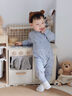 湯尼倍兒【舒絨棉】嬰兒套裝春秋款男寶寶秋衣秋褲高腰保暖護(hù)肚分體衣服 灰藍(lán)色/可開襠 80 cm 曬單實(shí)拍圖