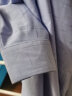 罗蒙长袖衬衫男秋款商务休闲时尚提花蓝色装中年免烫上班正装衬衣 4025-1长袖 41 实拍图