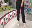 AEMAPE黑色西裝褲女秋季休閑褲女裝2025直筒煙管褲垂感九分褲 黑色[夏季款]八分褲 M 建議92-105 曬單實(shí)拍圖
