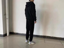 拼富鹿 秋冬季衛(wèi)衣男加絨連帽衛(wèi)衣套裝男情侶衛(wèi)衣冬裝套男裝羊羔絨衛(wèi)衣休閑套裝厚情侶裝衛(wèi)衣男套裝冬季 黑色 XL(推薦體重115-130斤) 曬單實拍圖