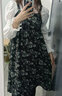 蘭威費雷單、兩法式復古玫瑰印花連衣裙女春秋季新款背帶裙中長(cháng)款裙子 【套裝】連衣裙+白色襯衫 M 【！關(guān)注店鋪贈哦】 曬單實(shí)拍圖