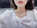 紀(jì)思梵（CHEESEFAN）輕奢LOVE真愛項鏈女時尚鎖骨鏈送老婆七夕情人節(jié)禮物 玫瑰金色粉鋯項鏈(順豐發(fā)貨) 精美禮盒包裝 曬單實拍圖