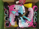 米高 轮滑鞋S7儿童花样溜冰鞋全套装平花鞋可调直排轮花式旱冰鞋 粉色单鞋 L(37-40) 实拍图