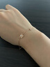 六福珠寶 Dear Q系列18K金櫻花鉆石手鏈 16.5cm-共4分/紅18K/約0.87克 曬單實(shí)拍圖