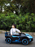 小嘎子布加迪兒童汽車四輪寶寶卡丁車可漂移小孩男女跑車電動遙控玩具車 寶石藍 曬單實拍圖