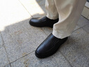 富貴鳥(niǎo)皮鞋男鞋真皮加絨一腳蹬男士商務(wù)休閑鞋男軟底套腳保暖中年爸爸鞋 黑色 42 曬單實(shí)拍圖