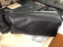 紹斯青年男士手拿包真皮手包男包大容量手抓包牛皮商務(wù)休閑潮流時(shí)尚 黑色小號【長(cháng)25高11寬10】 曬單實(shí)拍圖