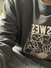 真維斯（Jeanswest） 衛衣男春秋季重磅青少年無(wú)帽寬松港風(fēng)復古大碼男女生圓領(lǐng)外套潮 黑#ZS太空人 2XL 【面料升級，更親膚】 曬單實(shí)拍圖