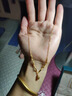 中國黃金（CHINA GOLD）黃金項鏈水滴項鏈水波紋足金項鏈女素鏈送老婆女友生日禮物 約4.6g 曬單實拍圖
