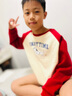 纖絲鳥(niǎo)（TINSINO）兒童衛(wèi)衣春季男女童衛(wèi)衣潮流時(shí)尚中大童百搭上衣童裝 紅色斑點(diǎn)狗 曬單實(shí)拍圖