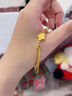 中國黃金（CHINA GOLD）四葉草黃金手鐲女足金手鏈幸運草手環(huán)七夕情人節禮物送女友老婆 四葉草》黃金手鐲鏈 5.2g 曬單實(shí)拍圖