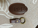 匠歆手工真皮車(chē)鑰匙套適用于日產(chǎn)軒逸尼桑天籟奇駿逍客藍鳥(niǎo)樓蘭包扣殼 3鍵【喇叭】-棕色 曬單實(shí)拍圖