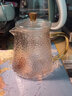宣室堂玻璃提梁壺煮茶壺耐高溫加厚煮茶器電陶爐家用大容量保溫茶壺套裝 錘紋壺650毫升（單壺） 曬單實(shí)拍圖