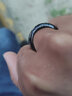 黑玉戒指天然墨翠翡翠戒指送禮男女情侶戒玉簡(jiǎn)約個(gè)性指環(huán)轉運尾戒 曬單實(shí)拍圖