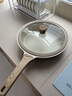 銘泉友盛麥飯石不粘鍋鍋具套裝煎鍋炒鍋奶鍋湯鍋四件套電磁爐燃氣灶通用 麥飯石煎鍋（28CM） 曬單實(shí)拍圖