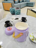 慕馨（moosen）電燉杯保溫飯盒燜燒杯便攜式電熱悶燒杯燉煮鍋迷你煮粥神器 【夢(mèng)幻紫】便攜式電燉杯 900ml 曬單實(shí)拍圖