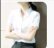雀后雀后白衬衫女短袖夏季薄款职业工装气质正装工作服方领衬衣女2XL 实拍图