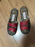內(nèi)聯(lián)升布鞋女老北京布鞋手工千層底拼色織錦拖鞋休閑拖鞋2036C 黑色 39 曬單實(shí)拍圖