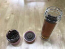 凱霖茶水分離泡茶杯雙層玻璃杯男女茶杯水杯過(guò)濾便攜耐熱帶提手硅膠套 便攜硅膠套款白色400ml 曬單實(shí)拍圖